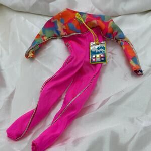 Barbie 11.5” Fashion Doll Replacement Accessory Vtg Pink Groovy Snow Ski Suit